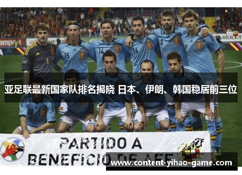 亚足联最新国家队排名揭晓 日本、伊朗、韩国稳居前三位